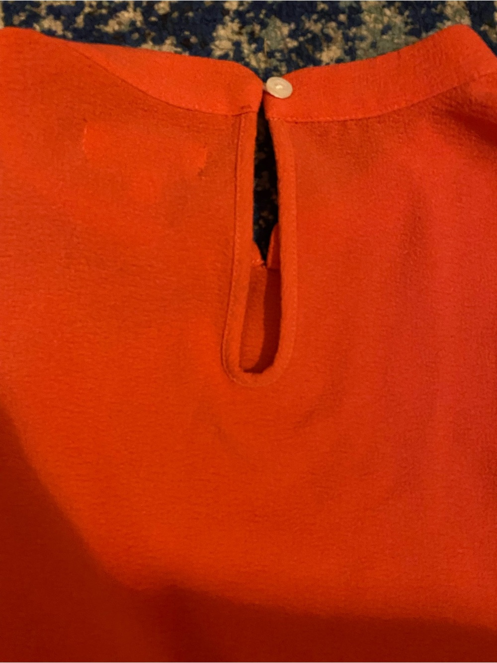 Mud Pie Bright Orange Sleeveless V-Neck Scallop-Hem Tunic - Picture 4 of 4